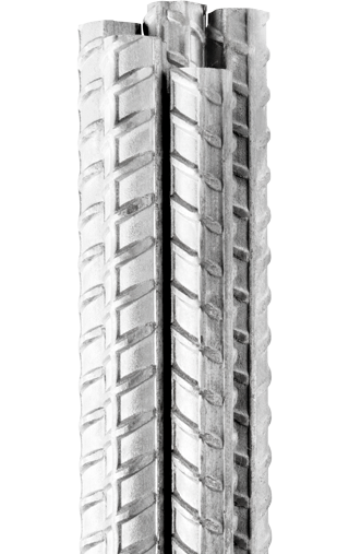 Five N Grade Galvanised Reinforcing Bar or Rebar bundled together