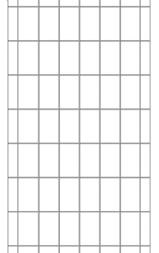 A cutting of rectangular steel mesh against a white background